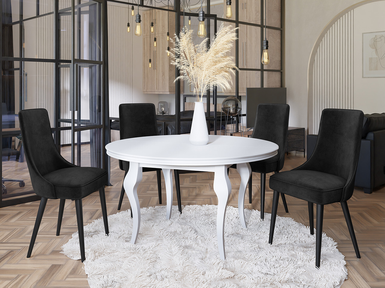 Stolica Jackson 107 (Crno + Magic Velvet 2219)