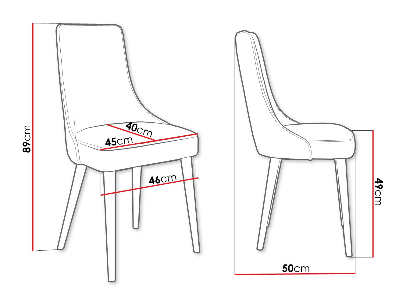 Stolica Jackson 107 (Crno + Magic Velvet 2219)