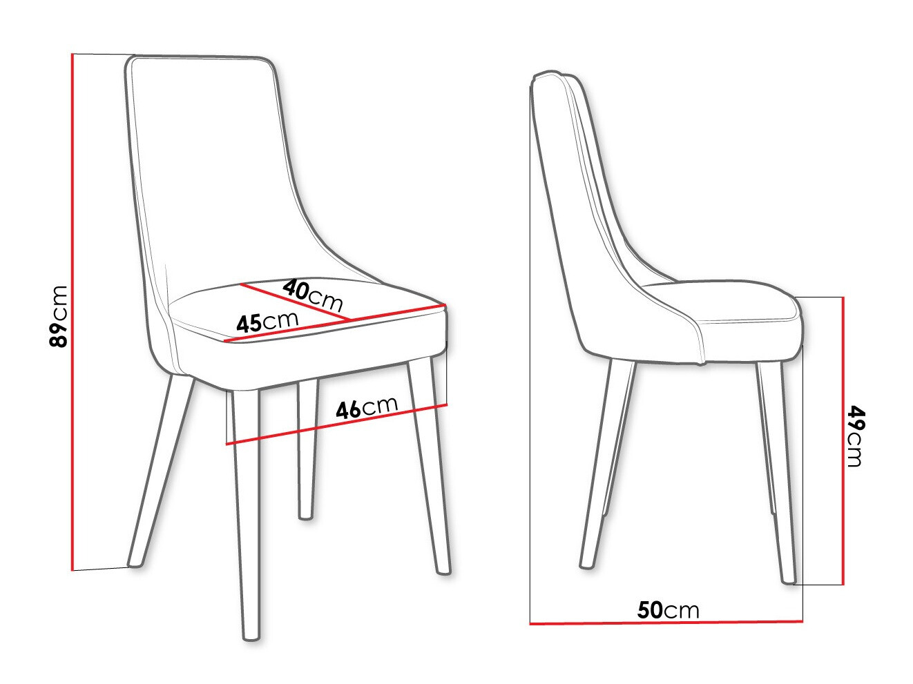 Stolica Jackson 107 (Crno + Magic Velvet 2219)