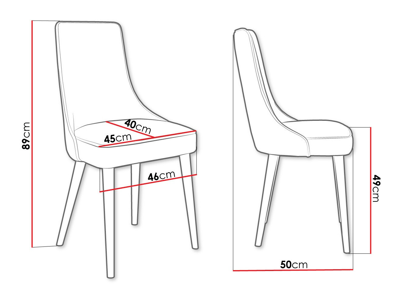 Stolica Jackson 107 (Crno + Magic Velvet 2225)