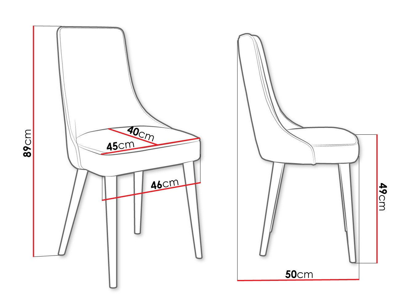 Stolica Jackson 107 (Crno + Magic Velvet 2240)