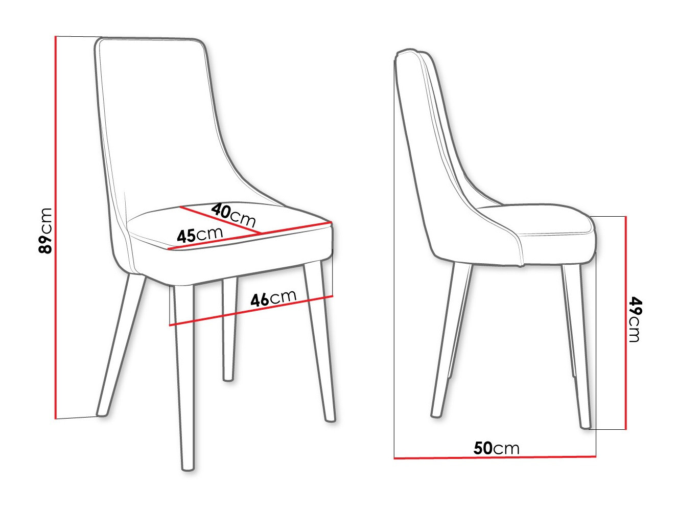 Stolica Jackson 107 (Crno + Magic Velvet 2250)
