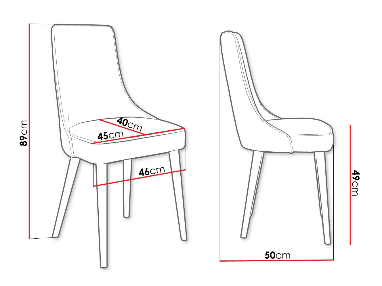 Stolica Jackson 107 (Crno + Magic Velvet 2250)