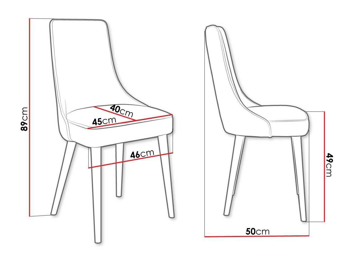Stolica Jackson 107 (Crno + Magic Velvet 2258)