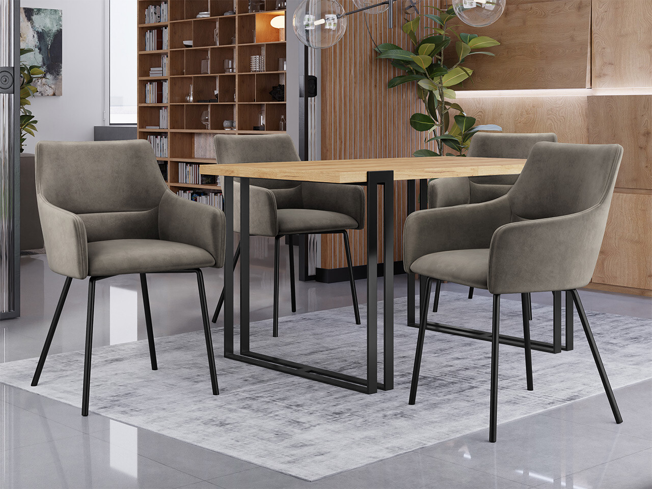 Stolica Jackson 109 (Crno + Magic Velvet 2209)