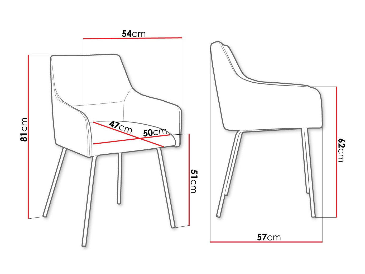 Stolica Jackson 109 (Crno + Magic Velvet 2209)