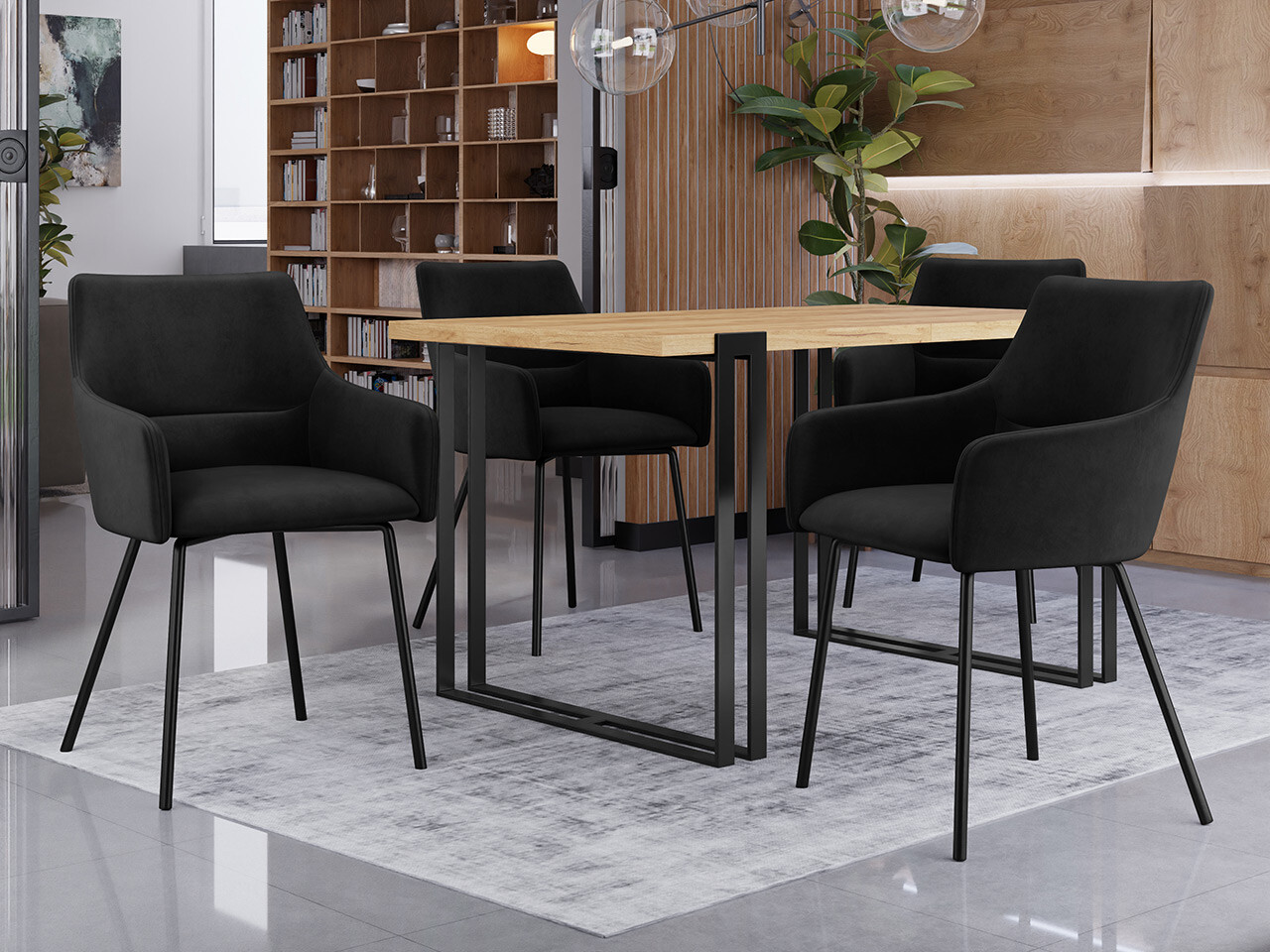 Stolica Jackson 109 (Crno + Magic Velvet 2219)