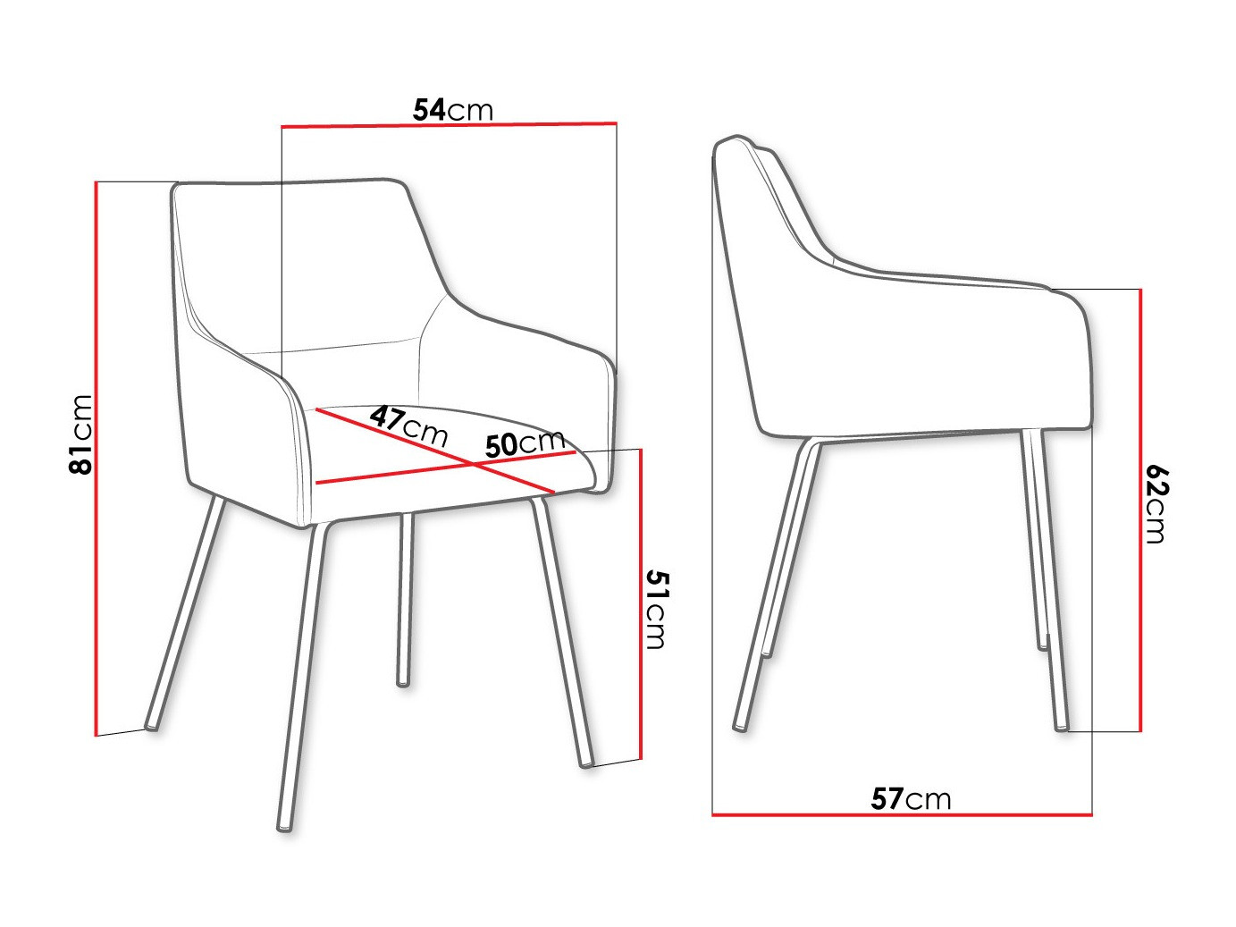 Stolica Jackson 109 (Crno + Magic Velvet 2219)