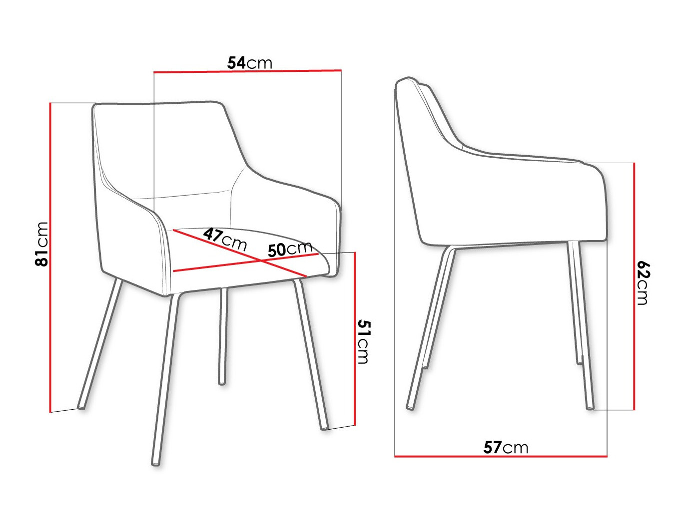 Stolica Jackson 109 (Crno + Magic Velvet 2225)