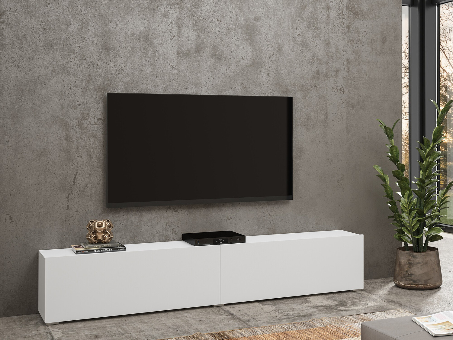 TV komoda Revmiru 104 (Belo + Hrast Votan)