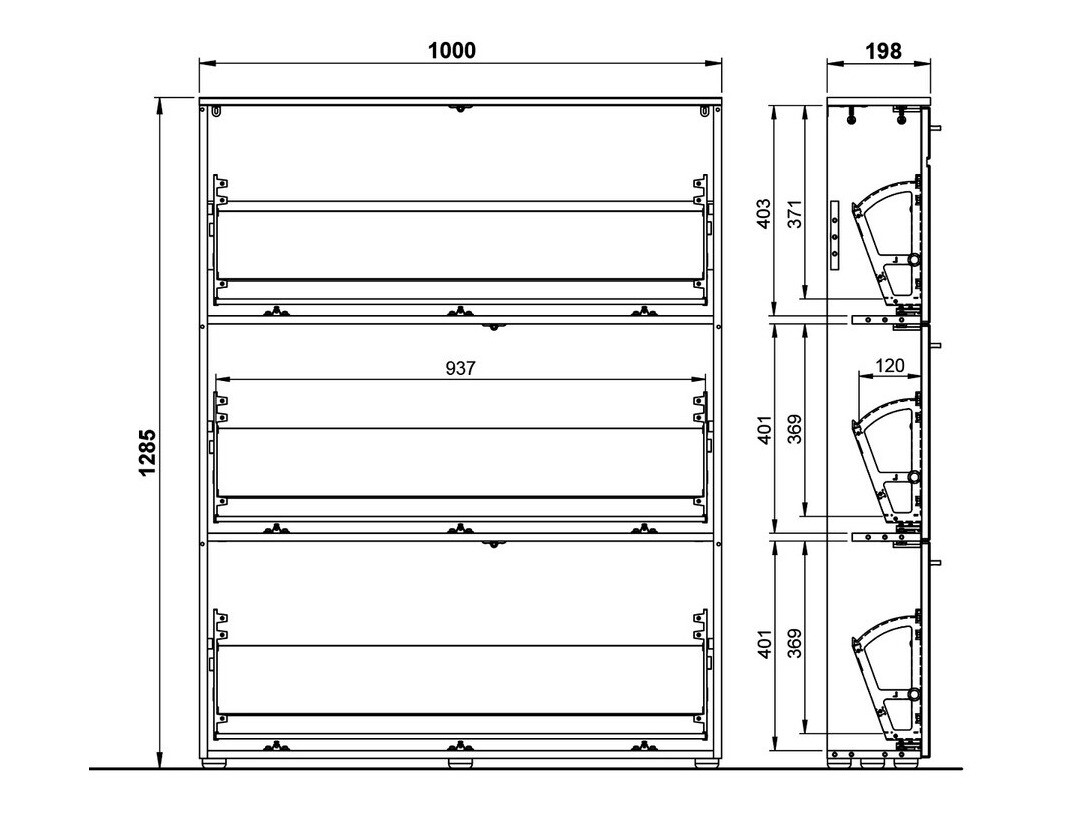 Cipelarnik Sacramento 404 (Sjajno belo + Navarra hrast)