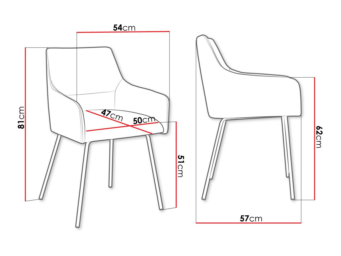 Stolica Jackson 109 (Crno + Magic Velvet 2250)