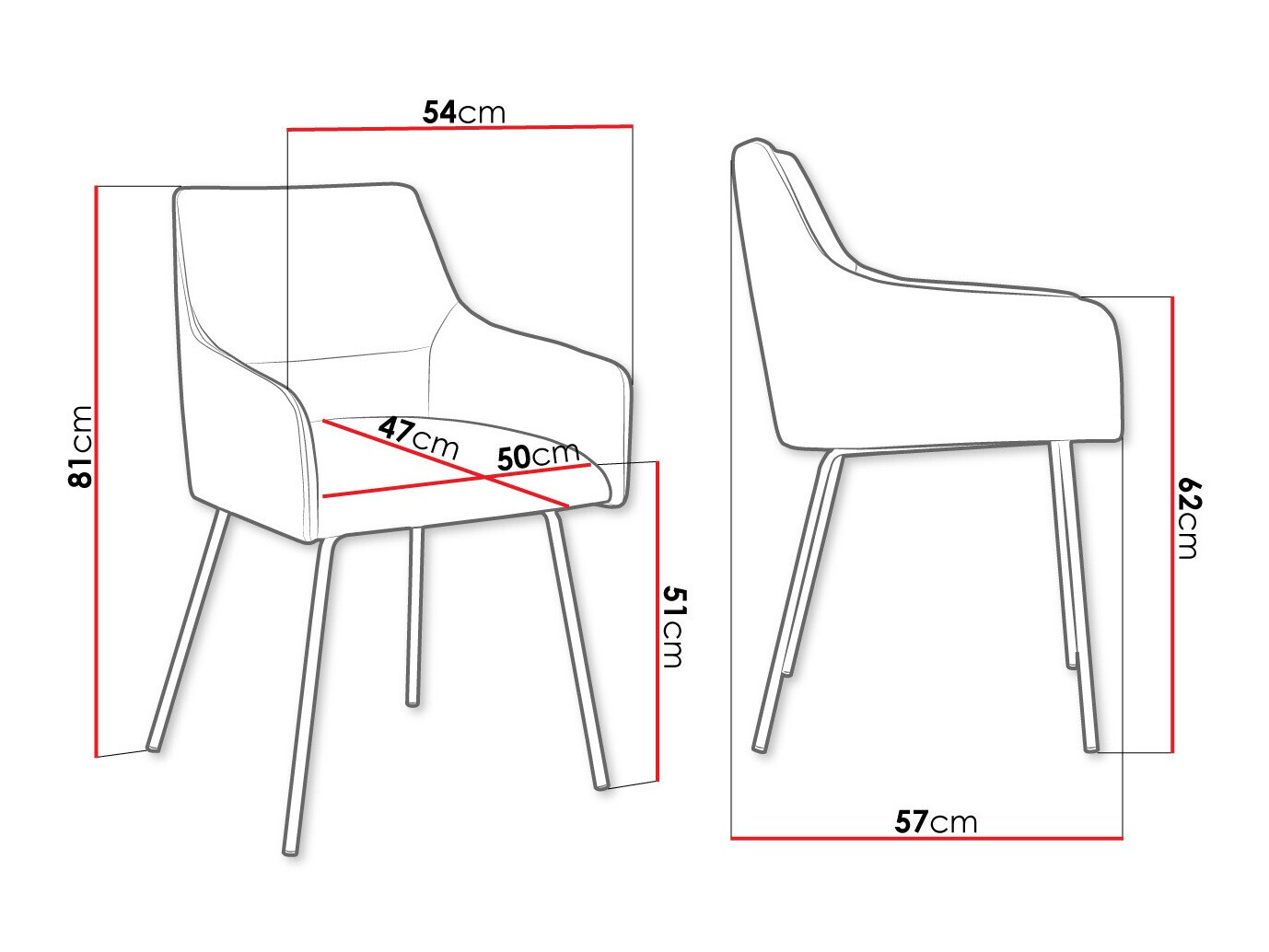 Stolica Jackson 109 (Crno + Magic Velvet 2258)