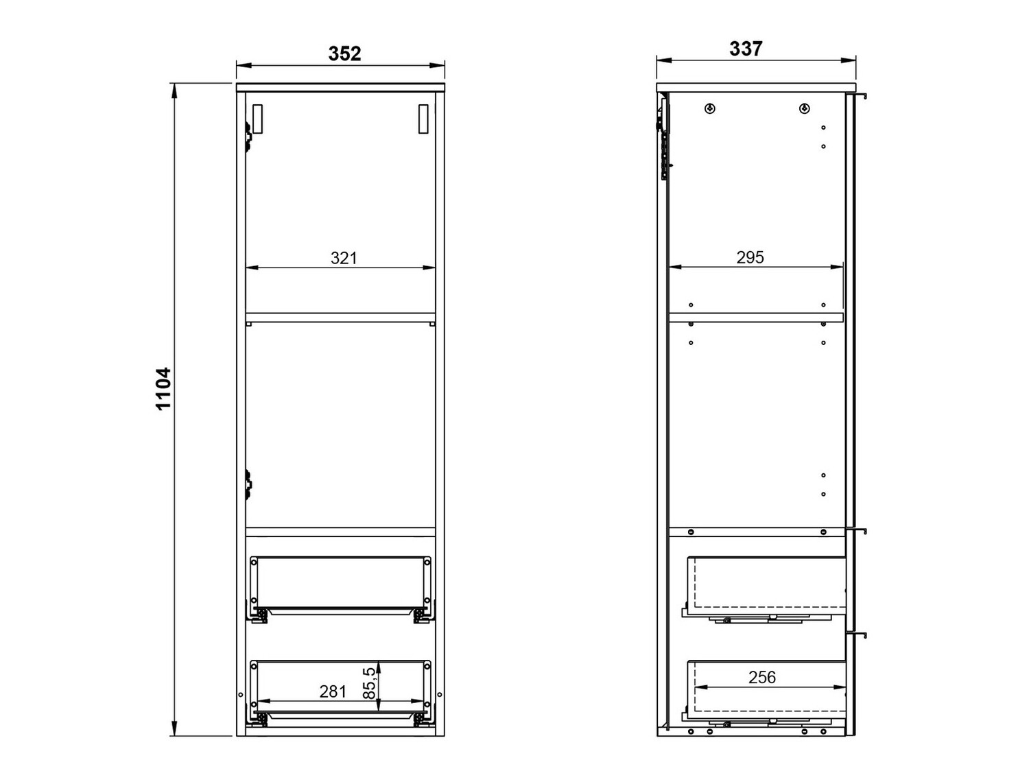 Zidni ormarić za kupatilo Catvera 102