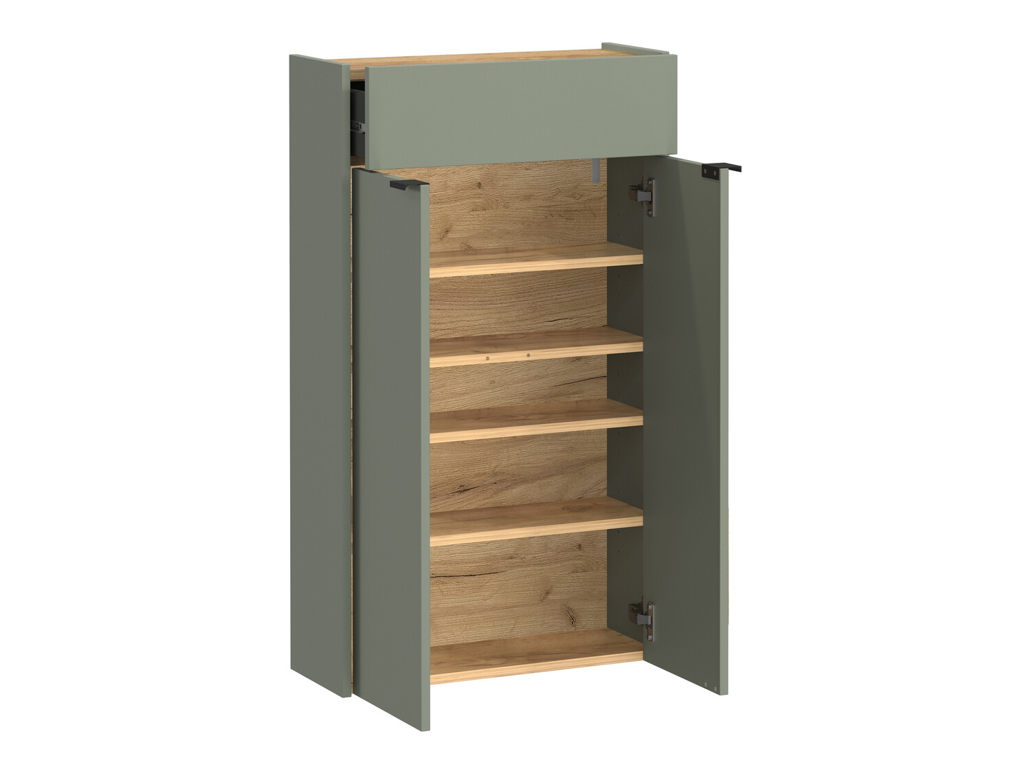 Set za hodnik Cirsale 105 (Prašnjavo zelena + Navarra hrast)