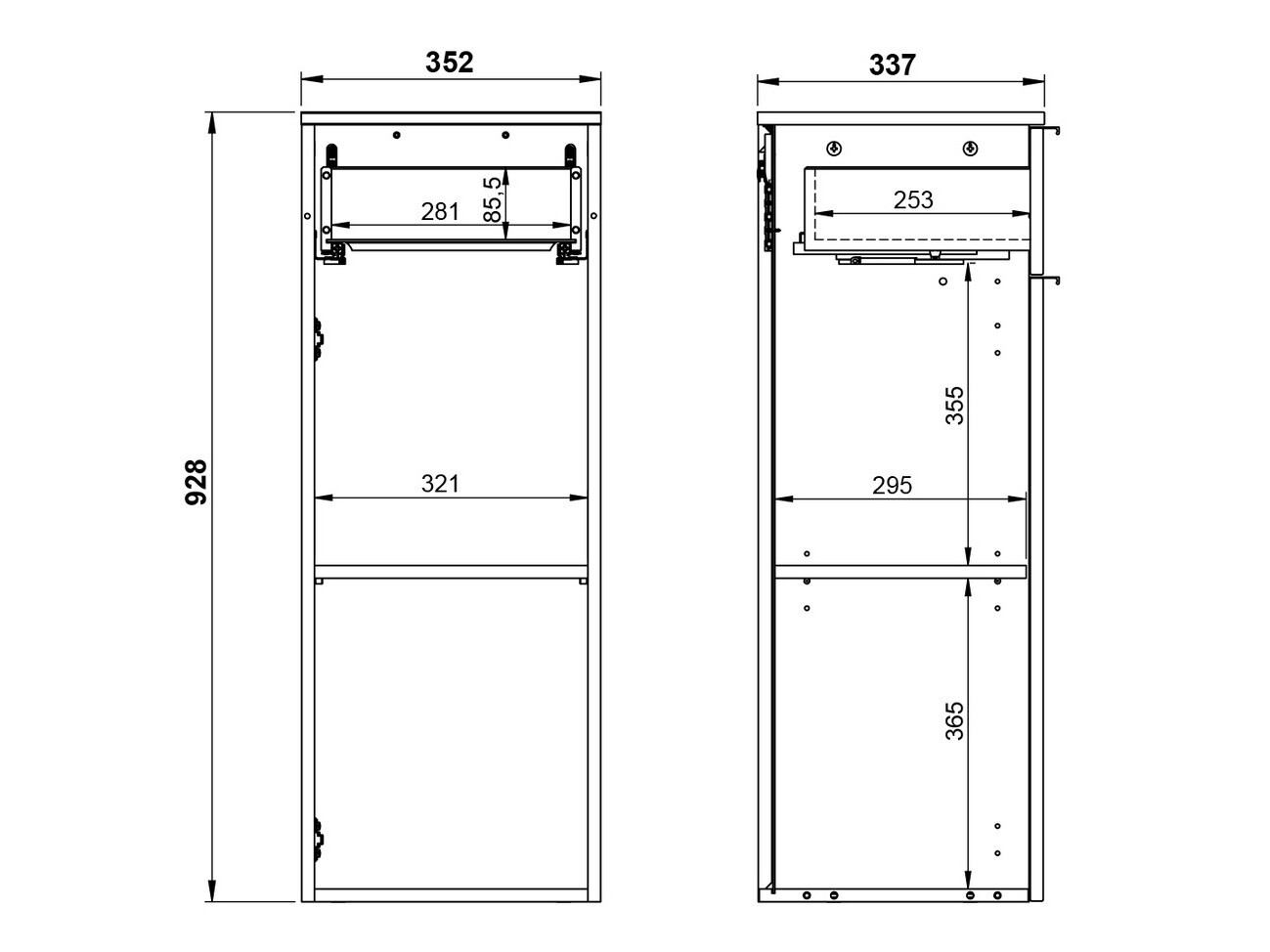 Viseći ormarić za kupatilo Temeli 103