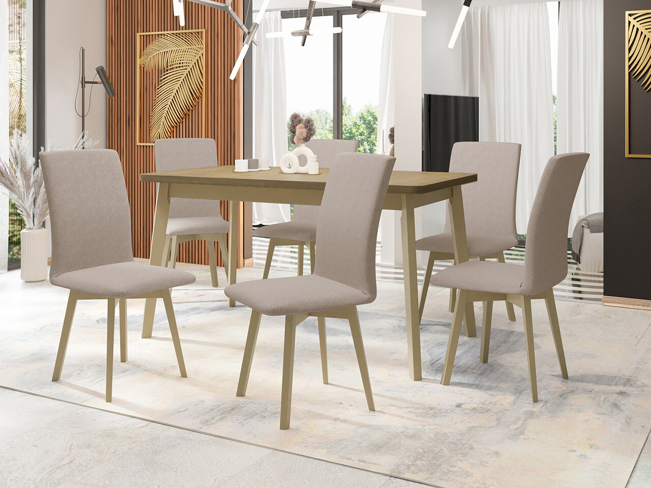 Trpezarijski set Victorville 335 (Sonoma hrast)