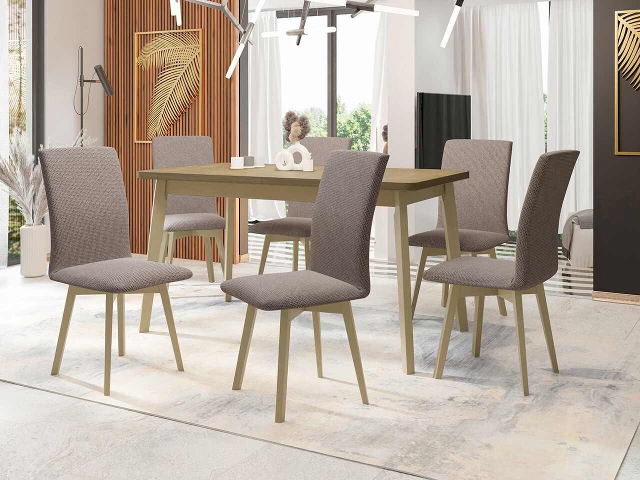 Trpezarijski set Victorville 335 (Sonoma hrast)