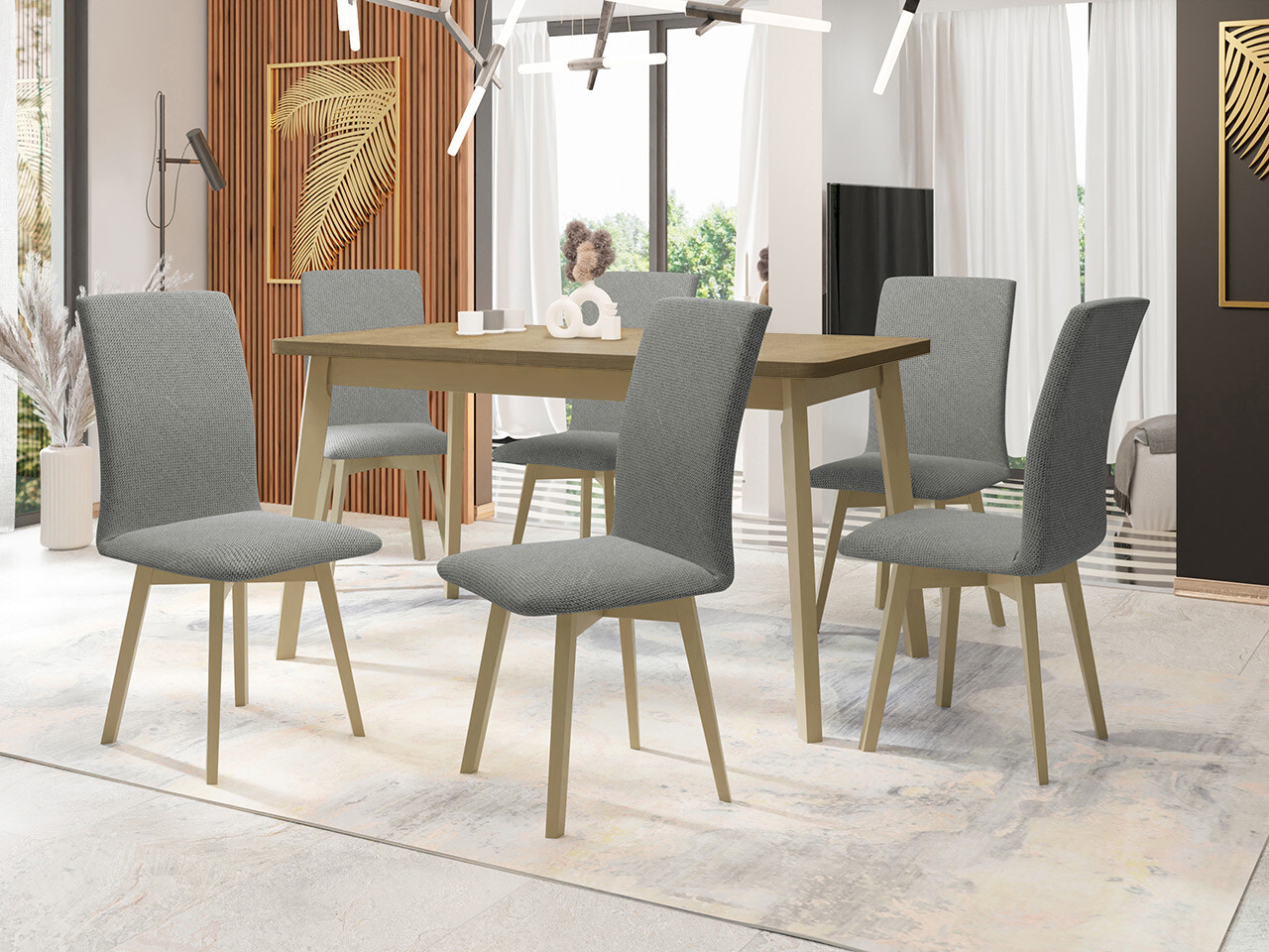 Trpezarijski set Victorville 335 (Sonoma hrast)