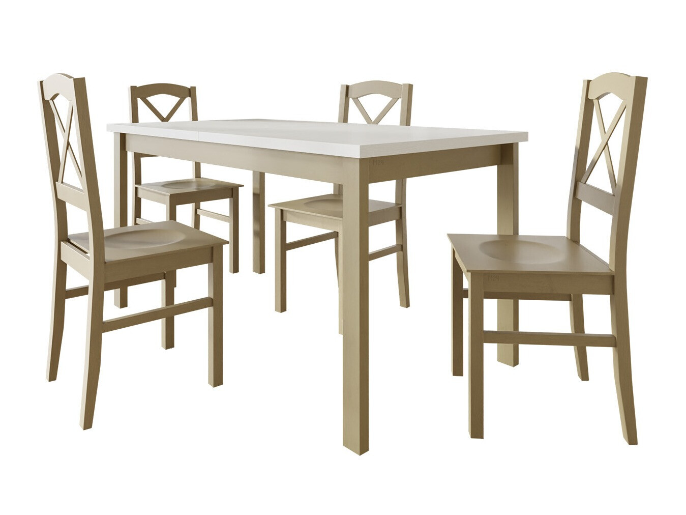 Trpezarijski set Victorville 286 (Sonoma hrast + Belo)