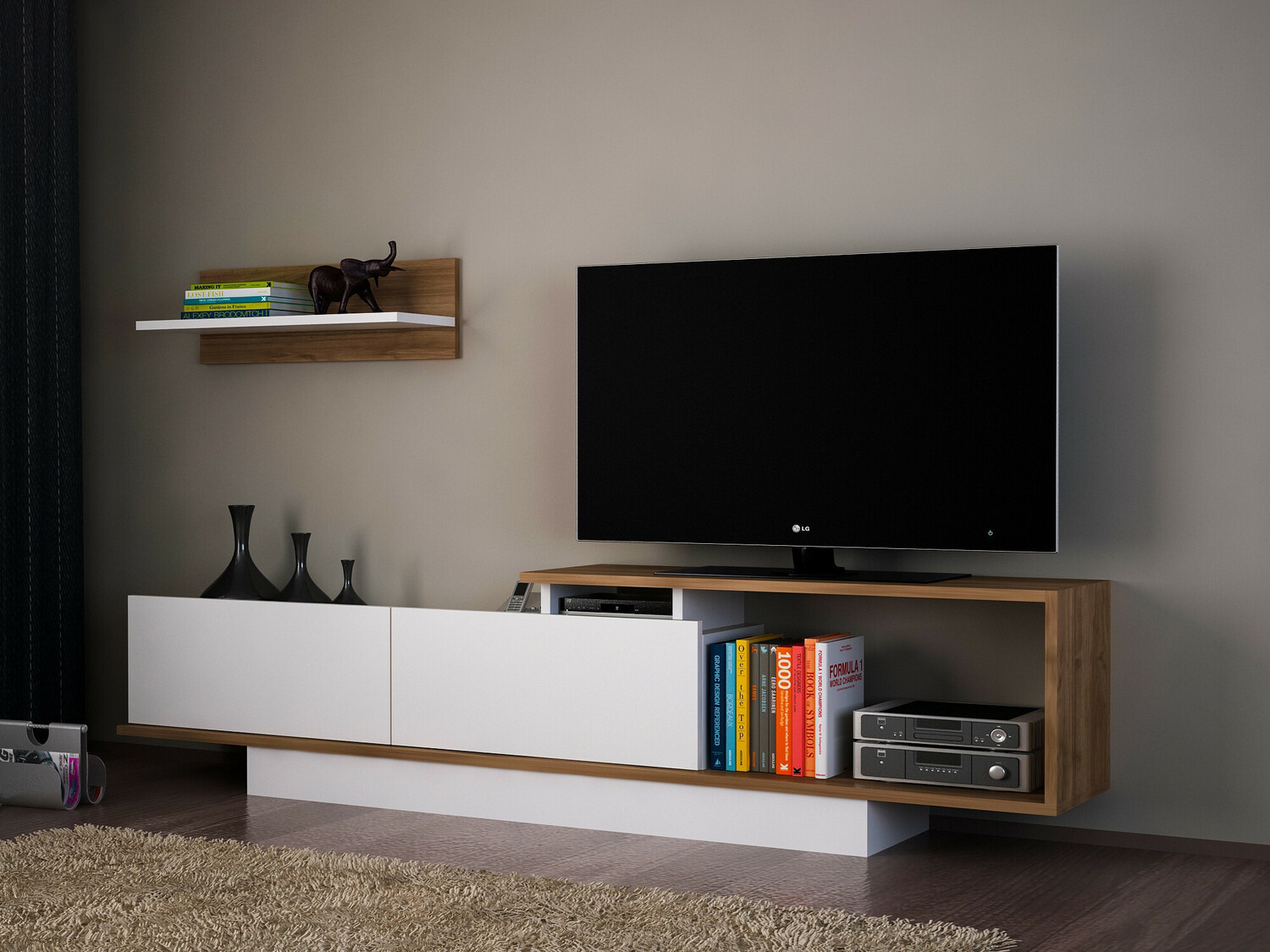 TV komoda Kailua 849 (Belo + Orah)