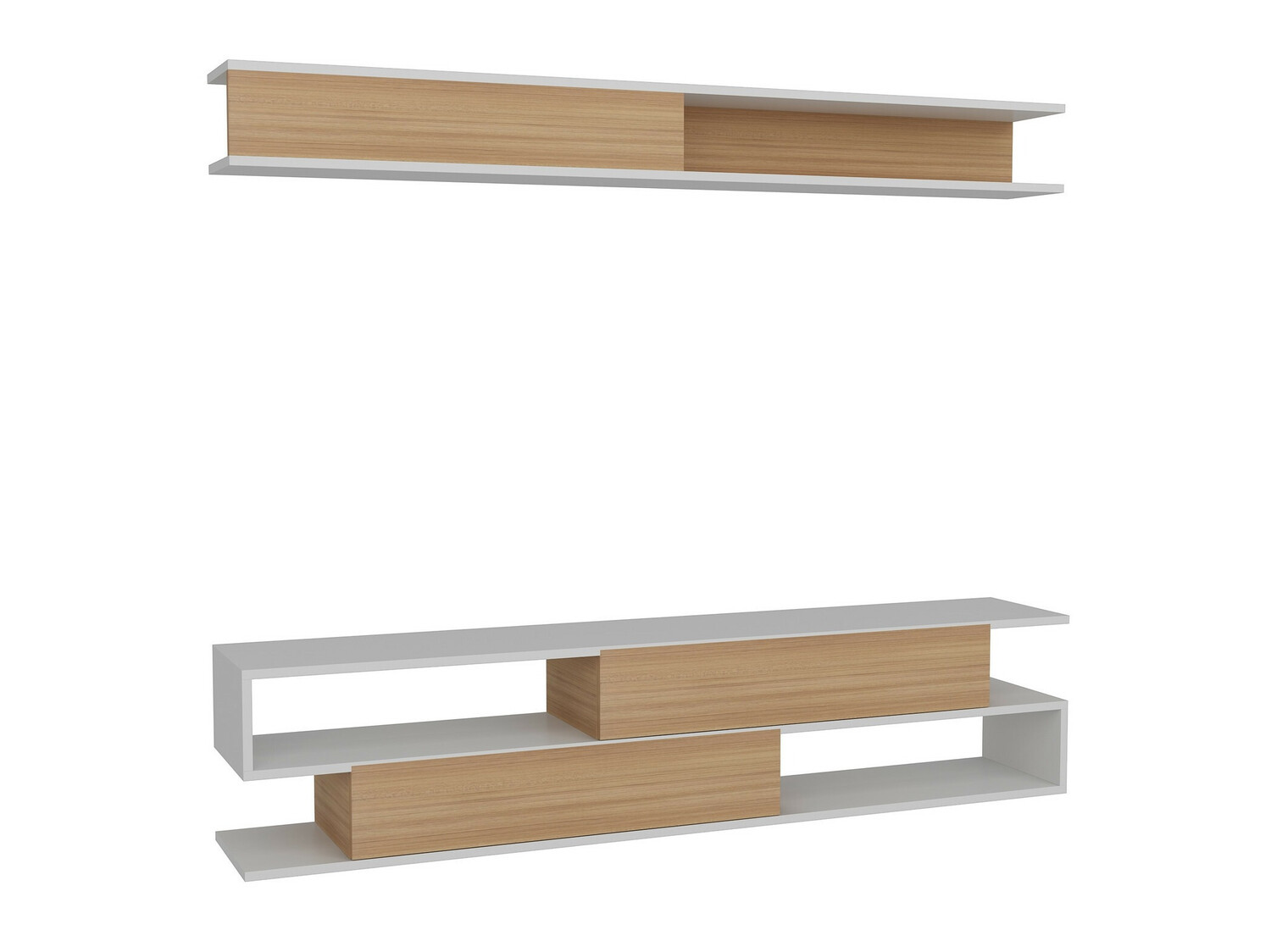 Set za dnevnu sobu Kailua 904 (Belo + Tikovina)