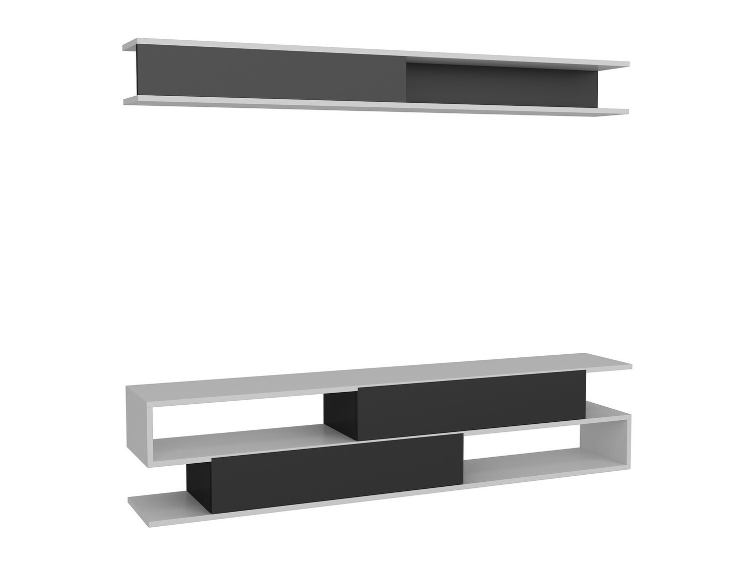 Set za dnevnu sobu Kailua 904 (Crno + Belo)