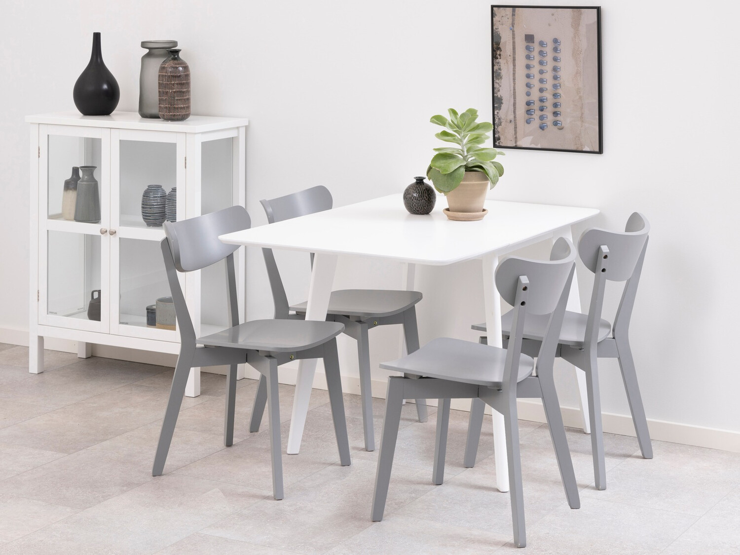 Trpezarijski set Norsica 710 (Sivo)