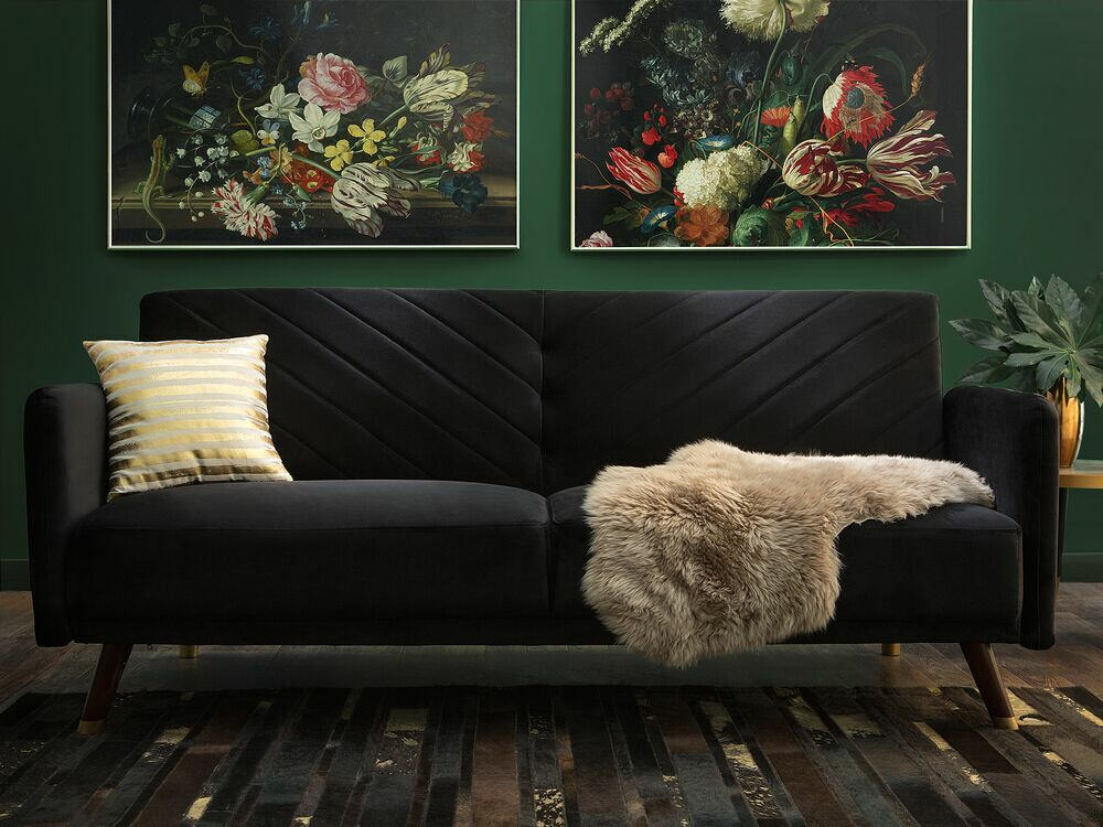 Sofa na razvlačenje Berwyn 120 (Crno)