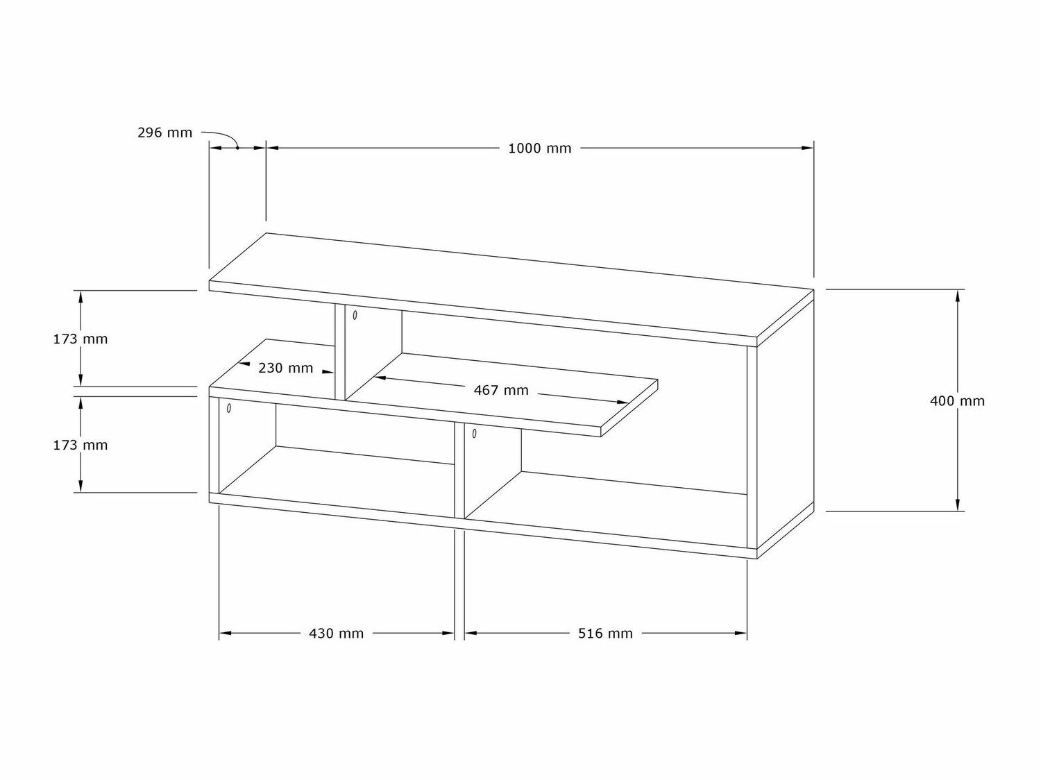 TV komoda Kailua 1214 (Belo)