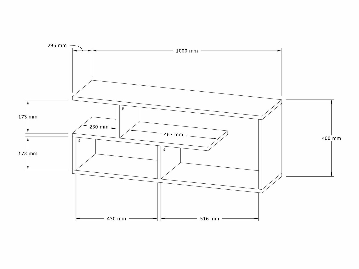 TV komoda Kailua 1214 (Svetlo drvo)