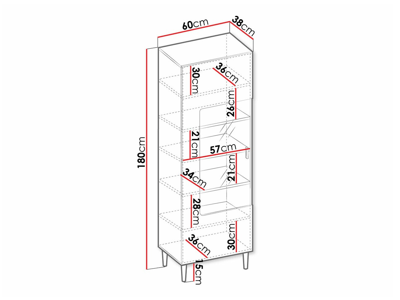 Polica Comfivo Mavmono 107 (Crno)