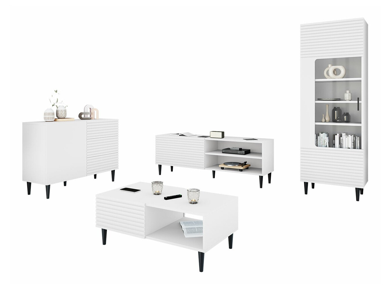 Set za dnevnu sobu Comfivo H109 (Belo)