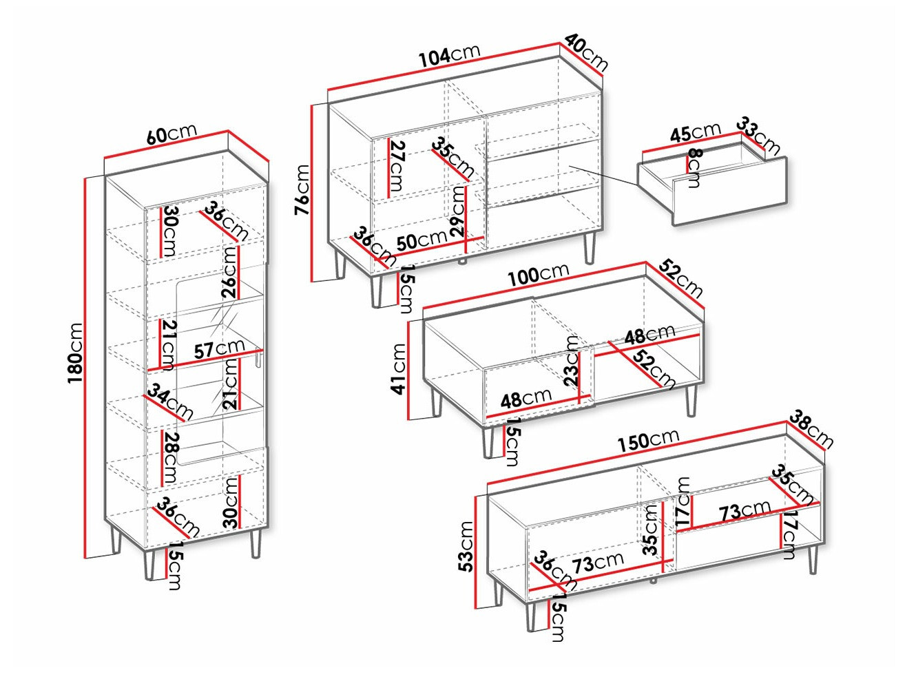 Set za dnevnu sobu Comfivo Mavmono 109 (Crno)