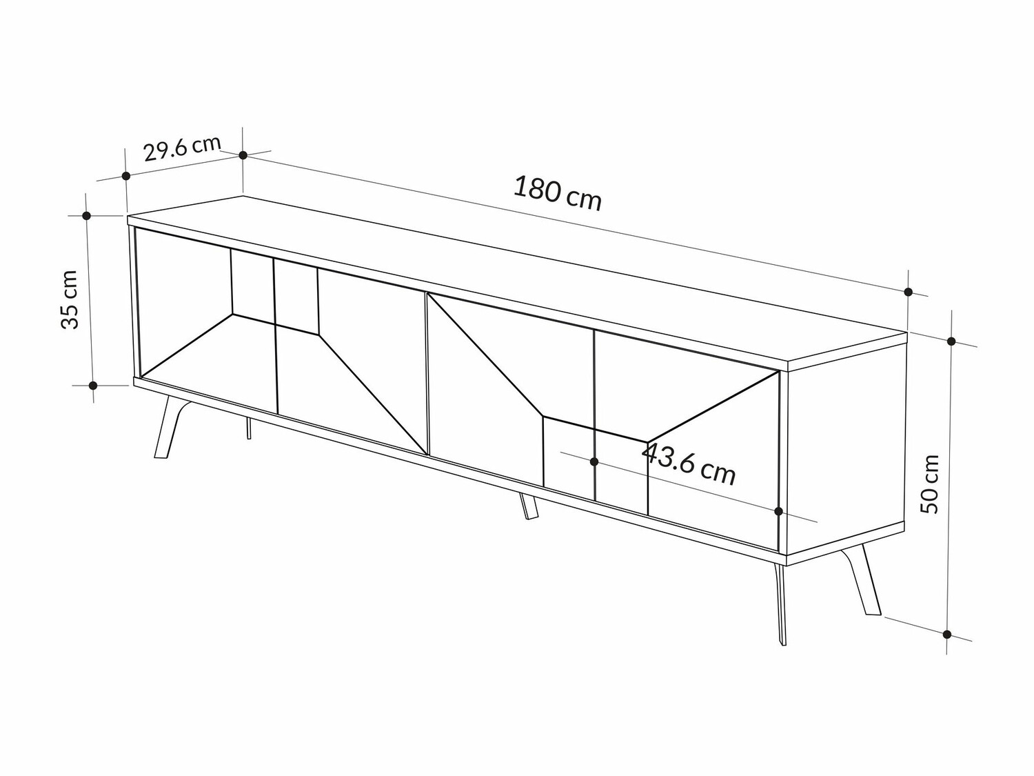 TV komoda Kailua 1237 (Svetlo smeđa)