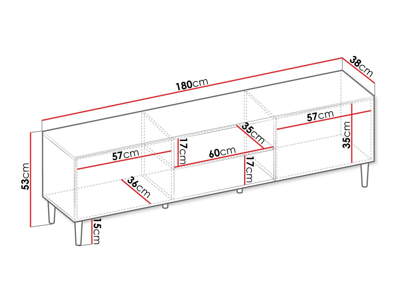 TV sto Comfivo Mavmono 106 (Crno)