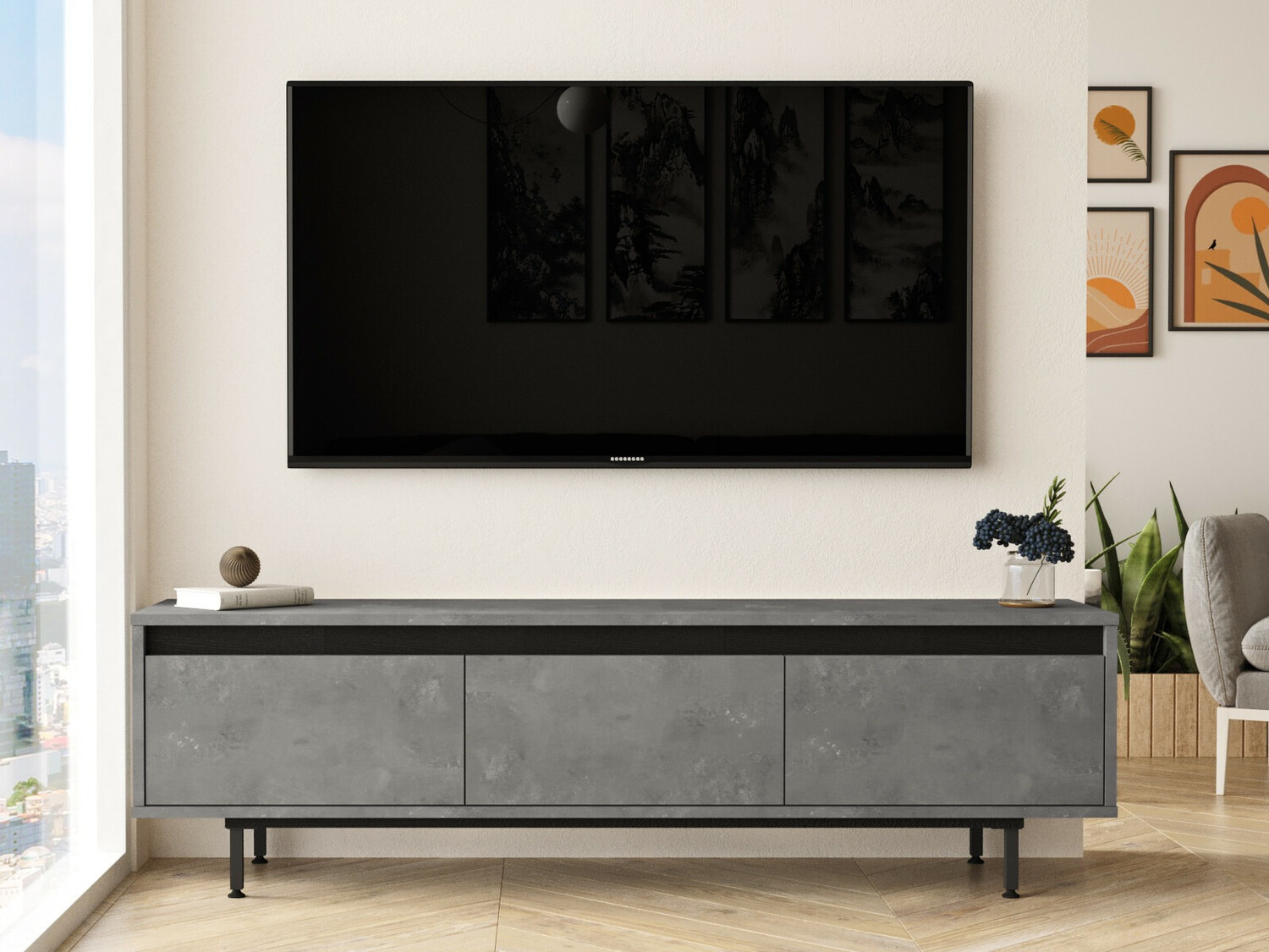 TV komoda Kailua 1251 (Sivo)