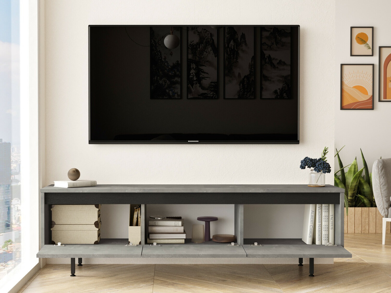 TV komoda Kailua 1251 (Sivo)