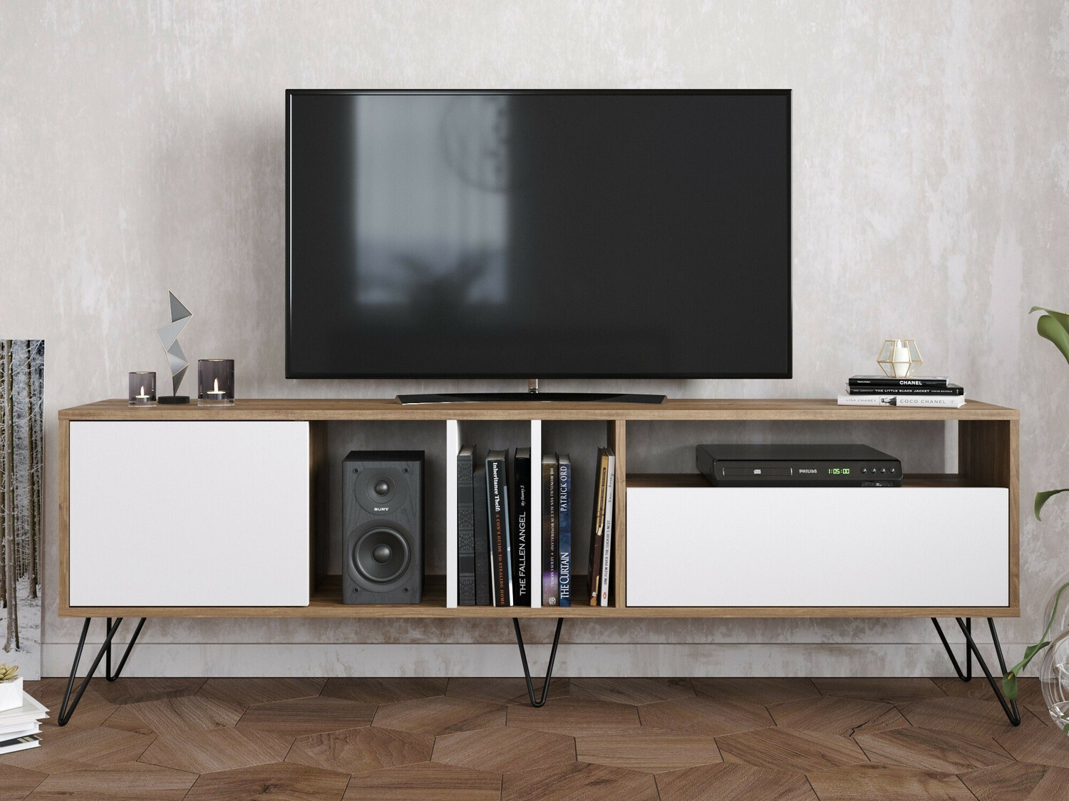 TV komoda Kailua 1276 (Belo + Orah)