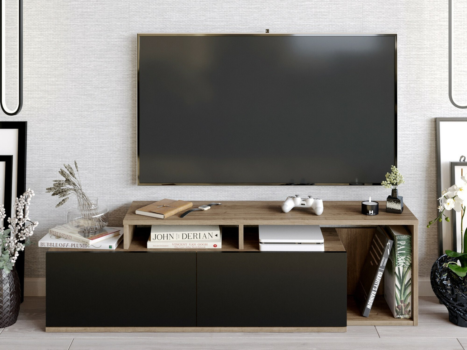TV komoda Kailua 1319 (Orah + Crno)