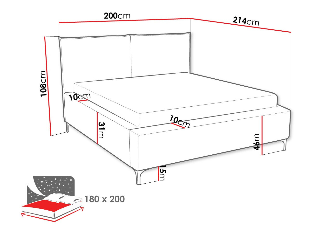 Krevet Clovis 113 (Poso 100)