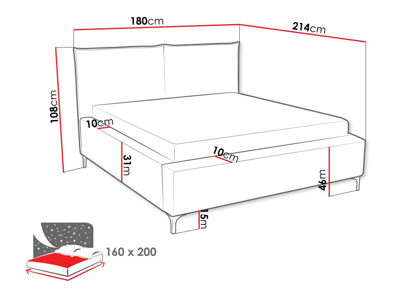 Krevet Clovis 113 (Poso 110)