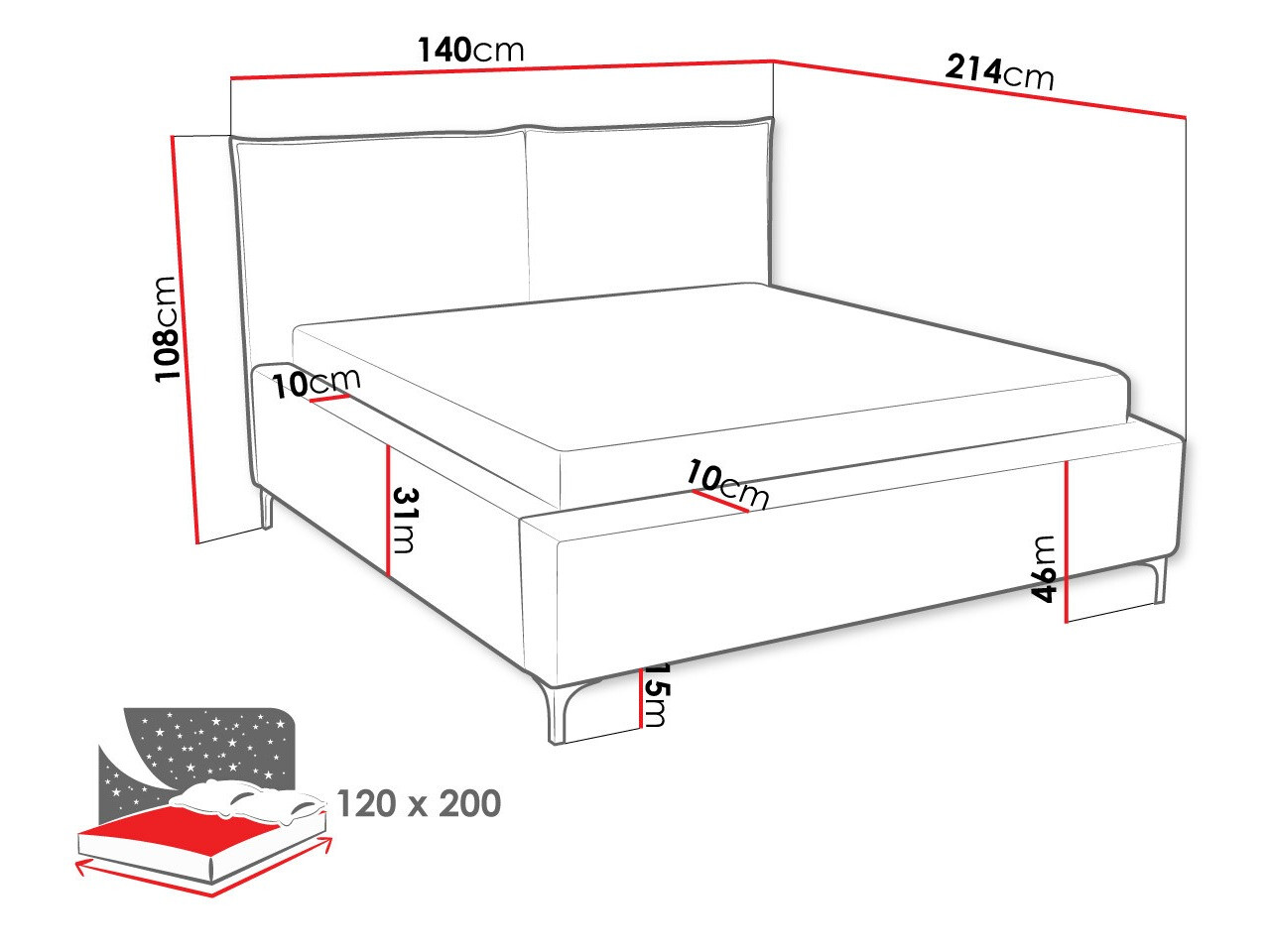 Krevet Clovis 113 (Poso 14)