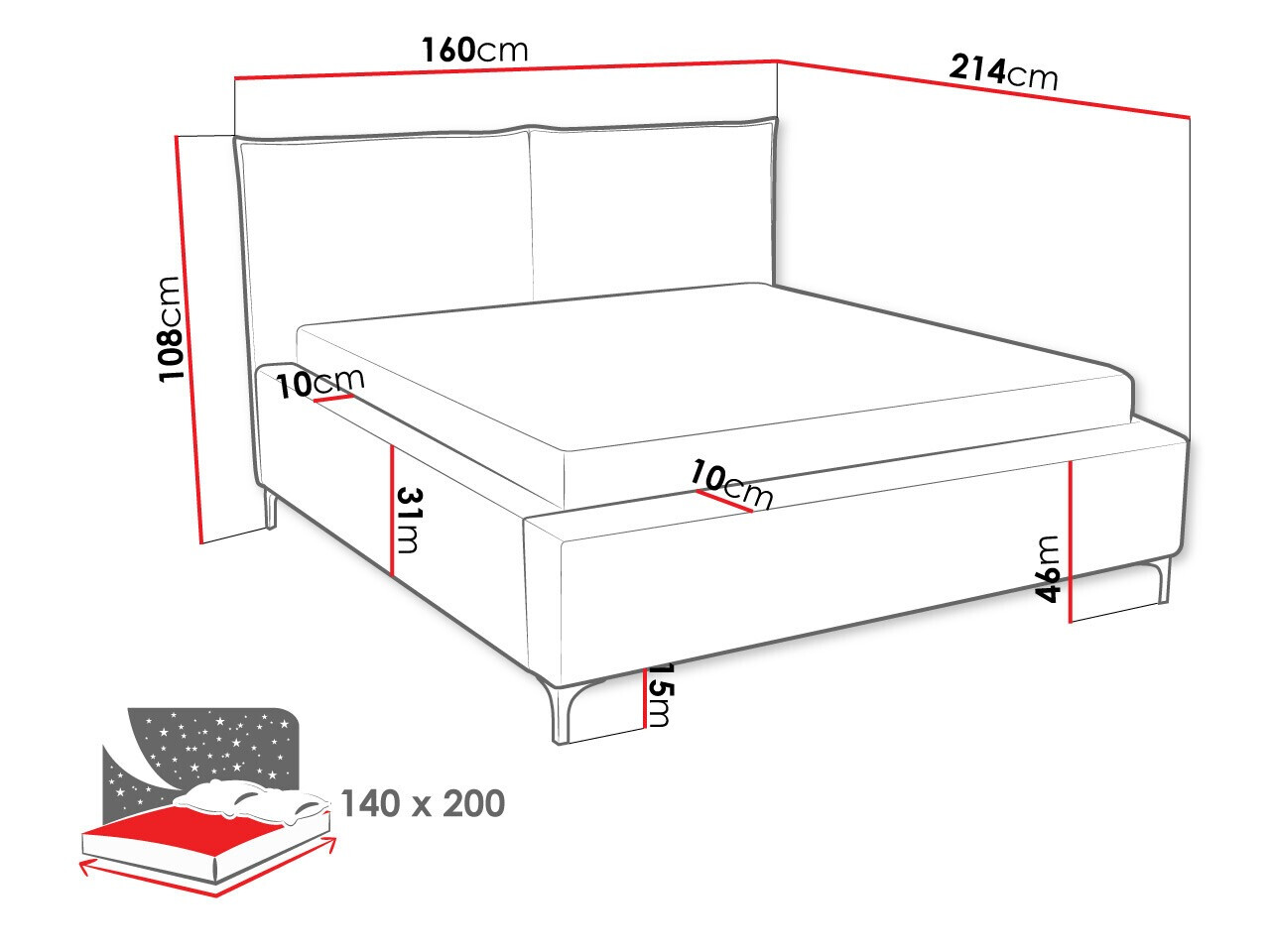 Krevet Clovis 113 (Poso 14)