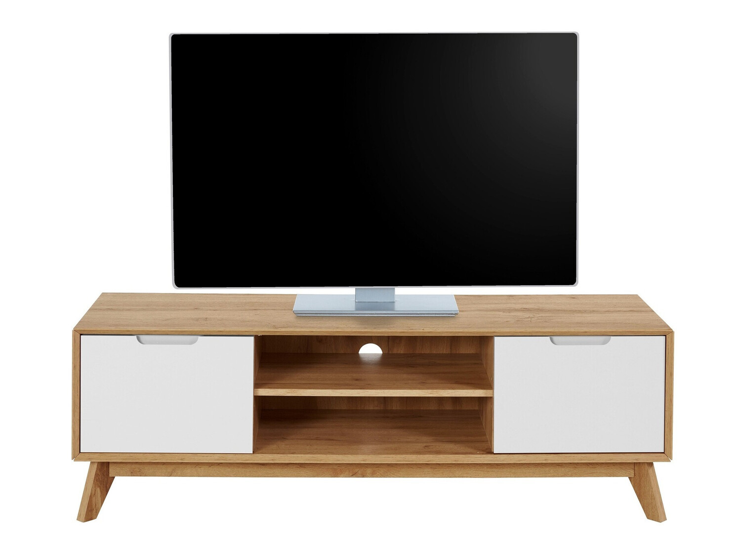TV komoda Dorvou 102 (Belo + Hrast)