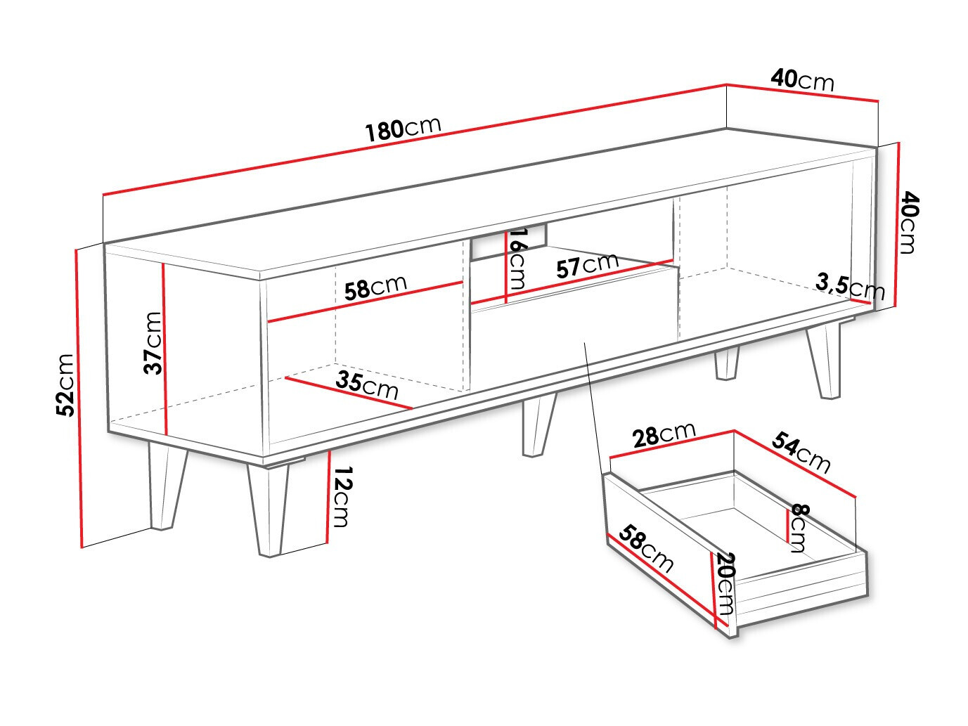 TV komoda Comfivo Romtori I