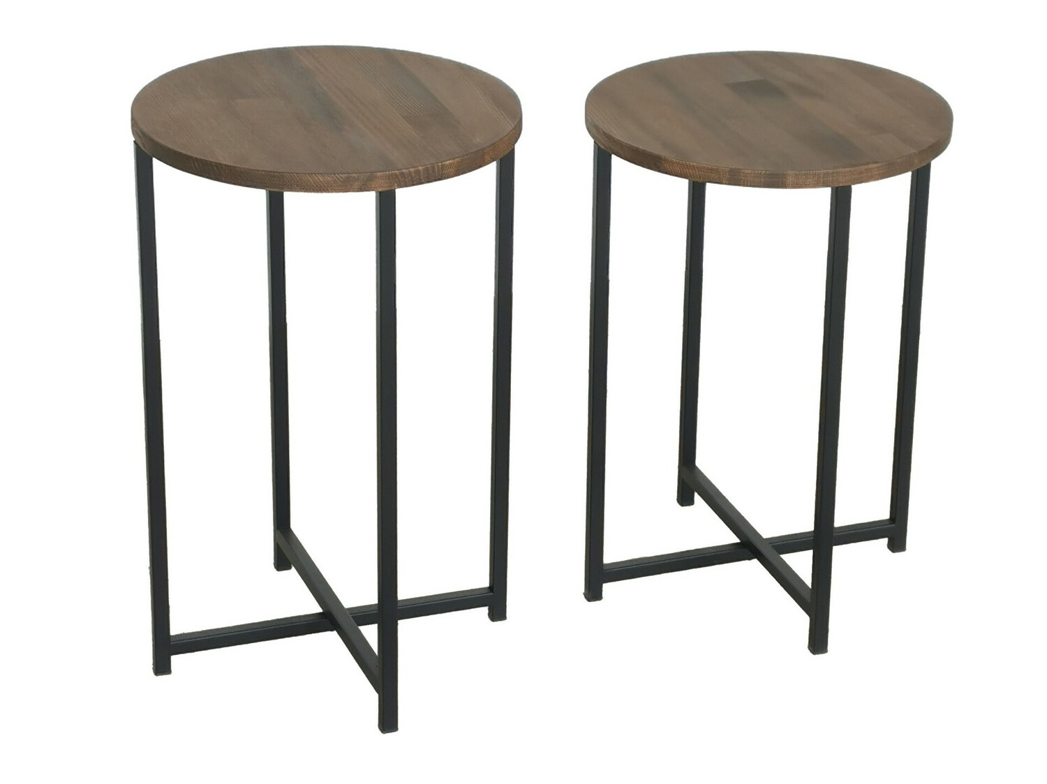 Set pomoćnih stočića Kailua 1625 (Crno + Orah)