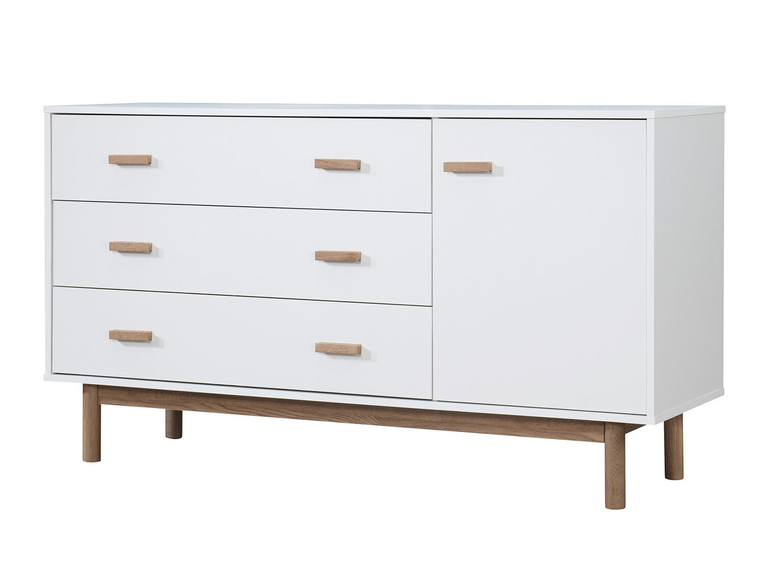 Komoda Nolcalu 100 (Belo + Hrast)