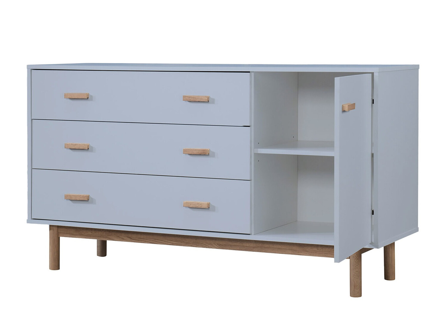 Komoda Nolcalu 100 (Sivo + Hrast)