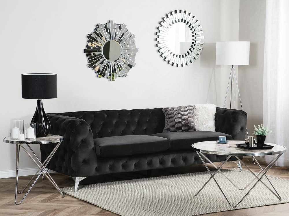 Česterfild sofa Berwyn 185 (Crno)
